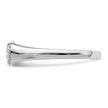 14k White Gold (Holds 1 carat (6.40 mm) Round) Half-Bezel with 1/20 carat Diamond Semi-Mount Engagement Ring