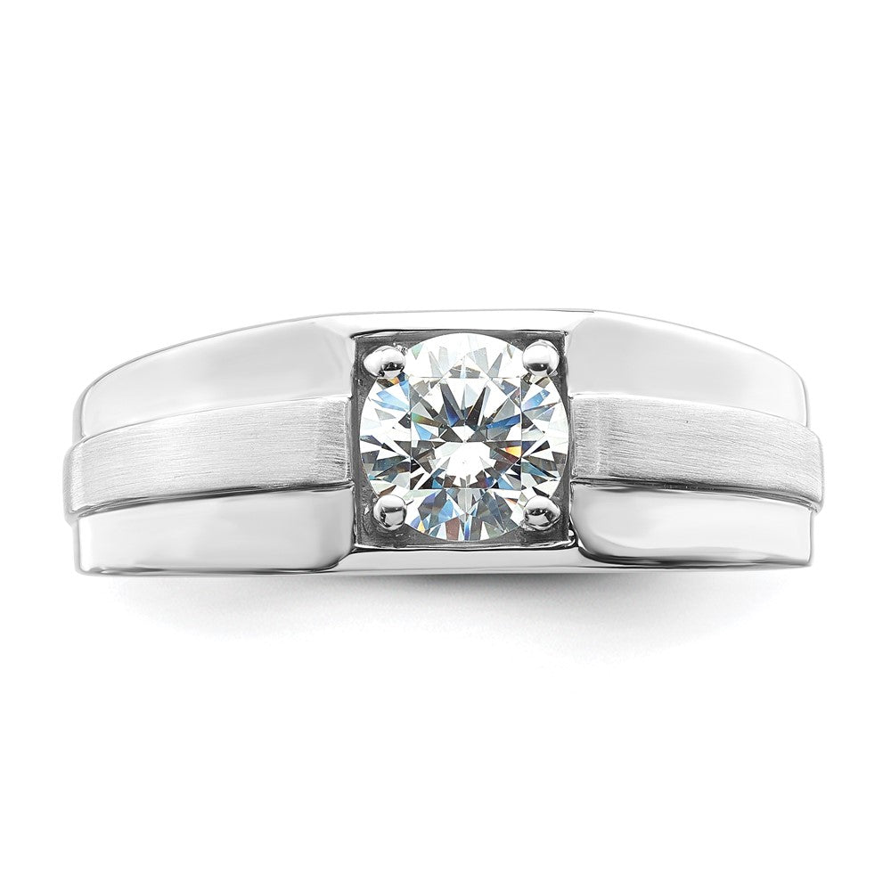 IBGoodman 14k White Gold Satin and Polished Men's Ring Mounting