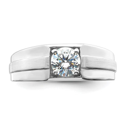 IBGoodman 14k White Gold Satin and Polished Men's Ring Mounting
