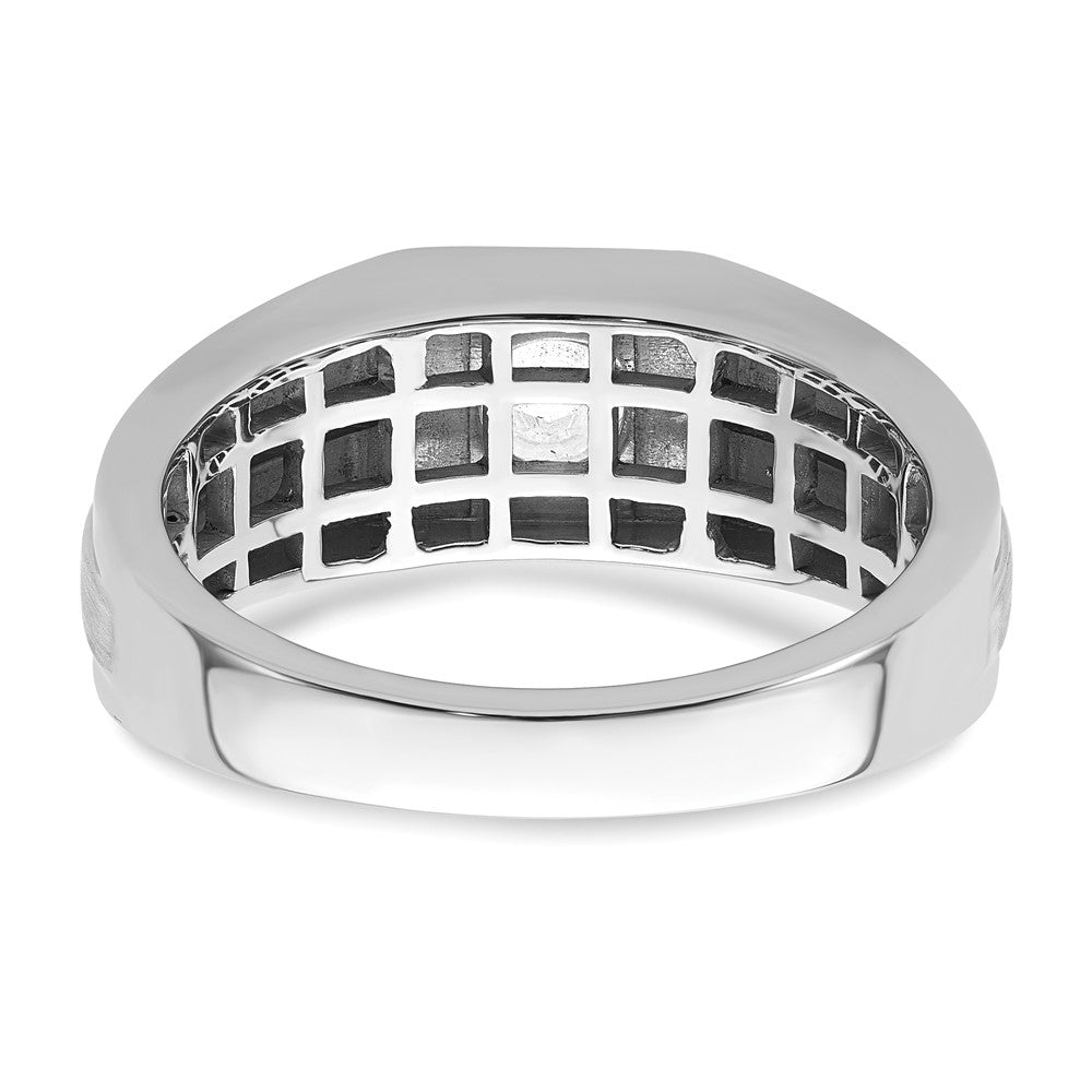 IBGoodman 14k White Gold Satin and Polished Men's Ring Mounting