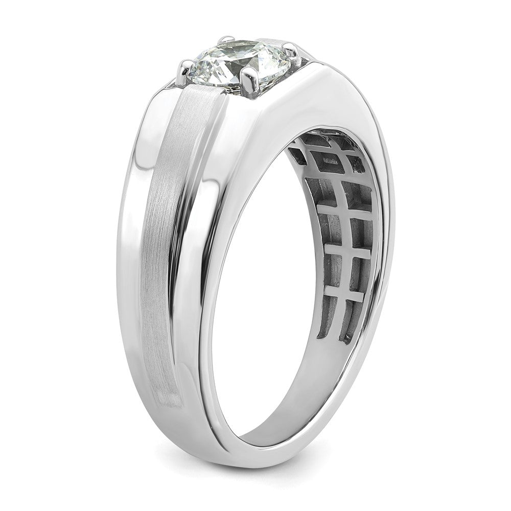 IBGoodman 14k White Gold Satin and Polished Men's Ring Mounting