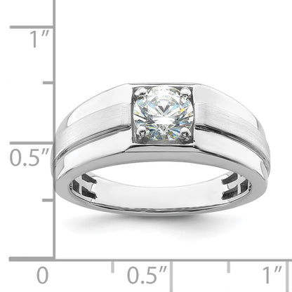IBGoodman 14k White Gold Satin and Polished Men's Ring Mounting