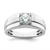 IBGoodman 14k White Gold Satin and Polished Men's Ring Mounting