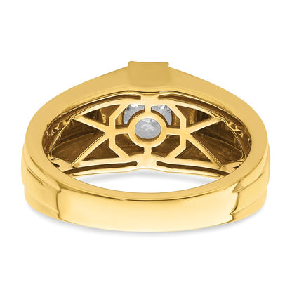 IBGoodman 14k 1/15 carat Lab Grown Diamond VS/SI+ G+ Semi Mount Men's Ring