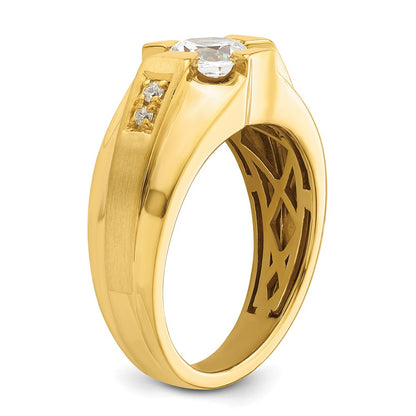 IBGoodman 14k 1/15 carat Lab Grown Diamond VS/SI+ G+ Semi Mount Men's Ring
