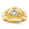 IBGoodman 10k 1/15 carat Lab Grown Diamond VS/SI+ G+ Semi Mount Men's Ring