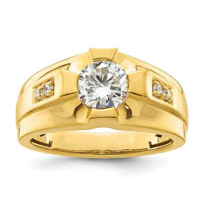 IBGoodman 10k 5/8 carat Lab Grown Diamond VS/SI+ G+ Certified Complete Men's Ring