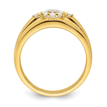 IBGoodman 14k 1/15 carat Lab Grown Diamond VS/SI+ G+ Semi Mount Men's Ring