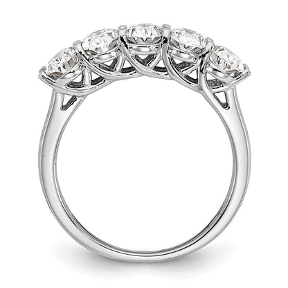 True Origin 14K White Gold 5 x 3/8 carat Oval Stone Mounting