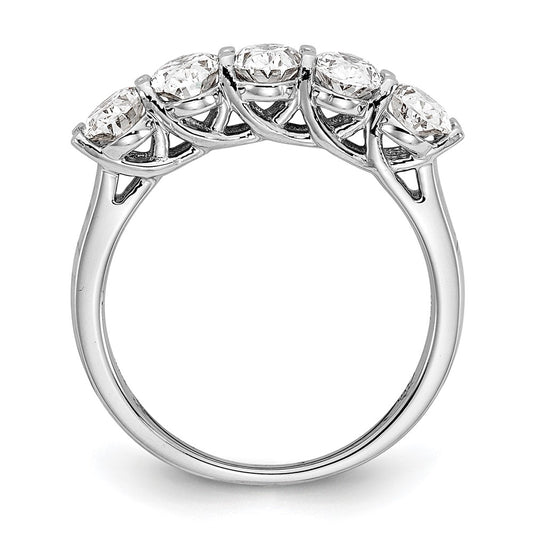 True Origin 14K White Gold 5 x 3/8 carat Oval Stone Mounting