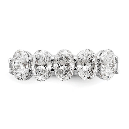 True Origin 14K White Gold 5 x 3/8 carat Oval Stone Mounting