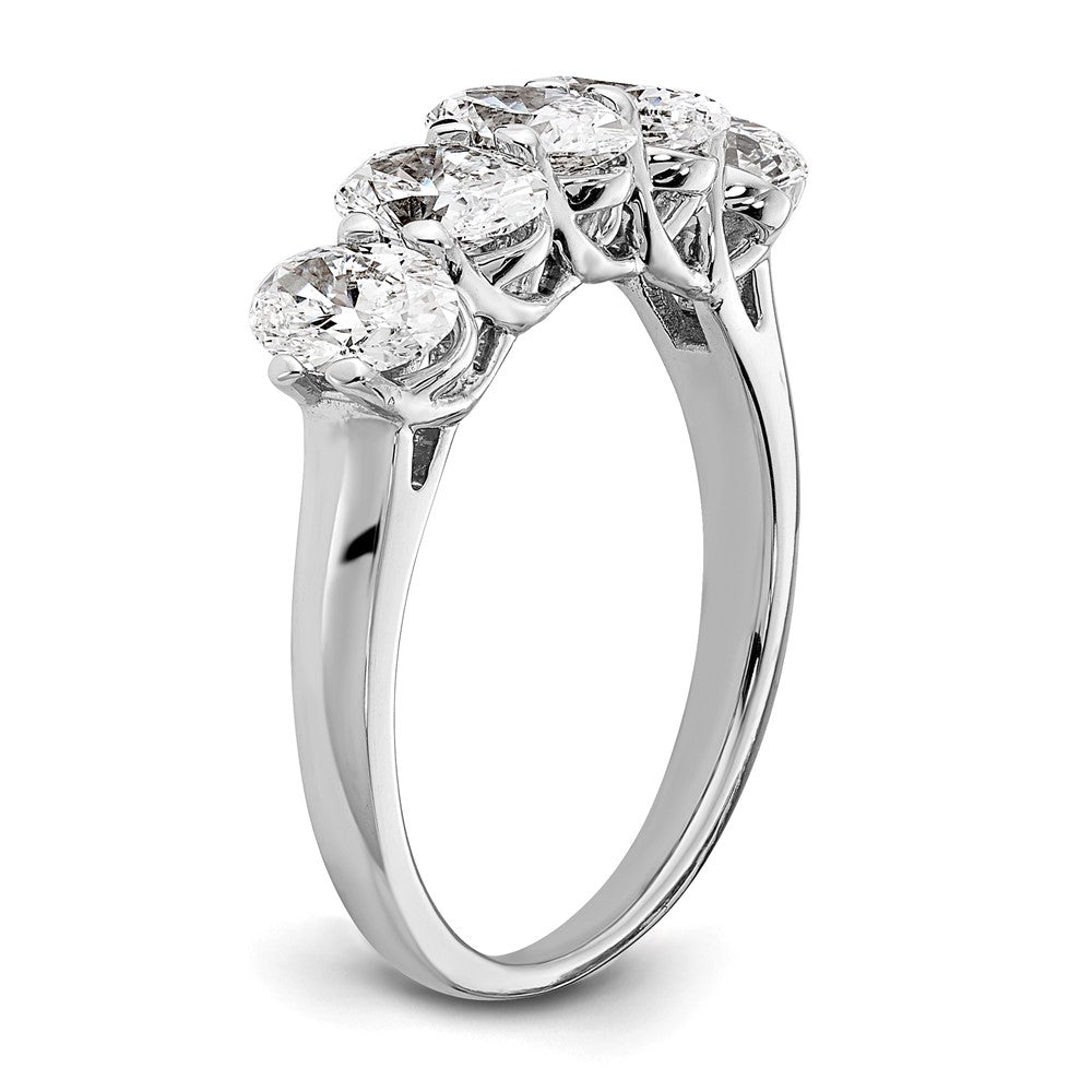 True Origin 14K White Gold 5 x 3/8 carat Oval Stone Mounting