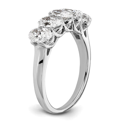 True Origin 14K White Gold 5 x 3/8 carat Oval Stone Mounting