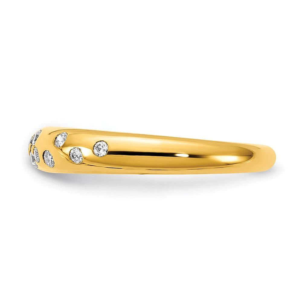 10K Polished 1/6 carat Diamond Sprinkle Ring