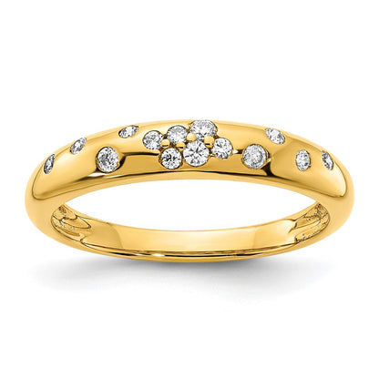 10K Polished 1/6 carat Diamond Sprinkle Ring