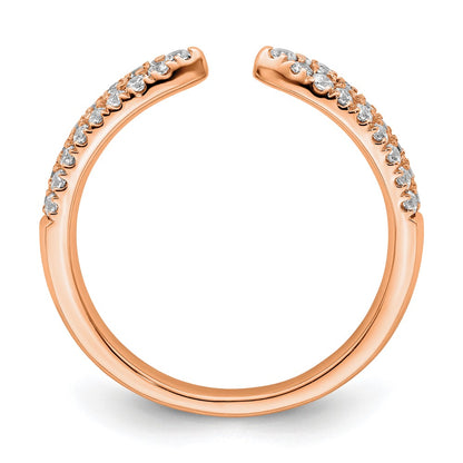 True Origin 14K Rose Gold 1/2 carat Lab Grown Diamond VS+ F+ Complete Wedding Band