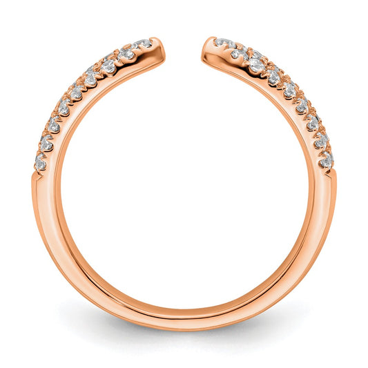 True Origin 14K Rose Gold 1/2 carat Lab Grown Diamond VS+ F+ Complete Wedding Band