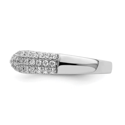 True Origin 14K White Gold 1/2 carat Lab Grown Diamond VS+ F+ Complete Wedding Band