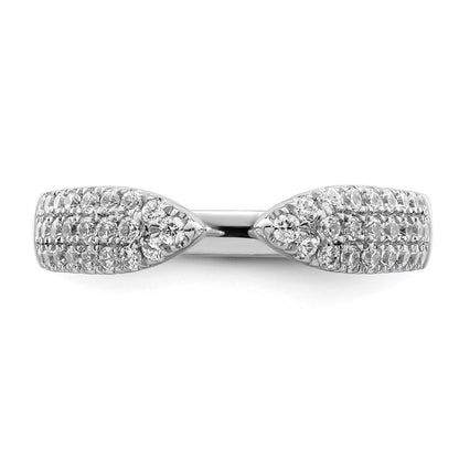 True Origin 14K White Gold 1/2 carat Lab Grown Diamond VS+ F+ Complete Wedding Band