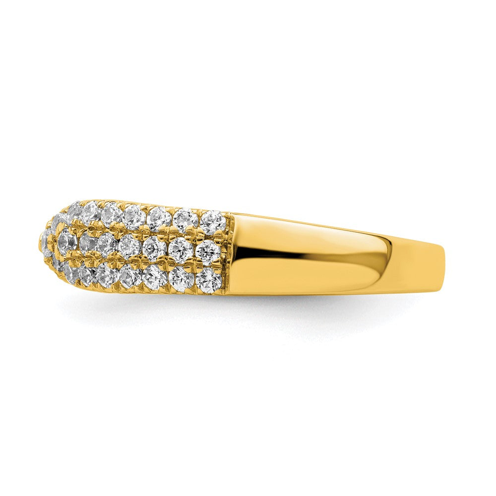 True Origin 14K Yellow Gold 1/2 carat Lab Grown Diamond VS+ F+ Complete Wedding Band