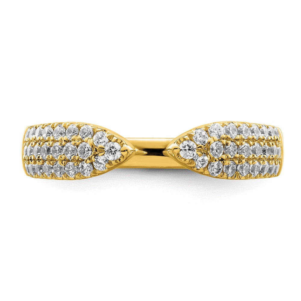 True Origin 14K Yellow Gold 1/2 carat Lab Grown Diamond VS+ F+ Complete Wedding Band