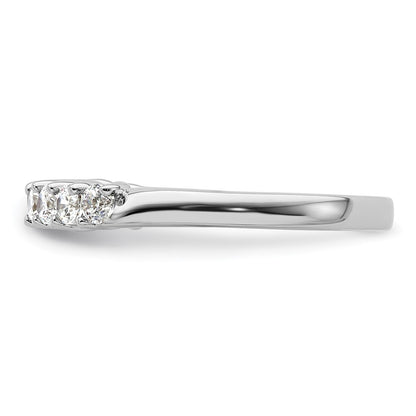 14k White Gold 1/2 carat Lab Grown Diamond VS/SI+ G+ Nine Stone Complete Fashion band