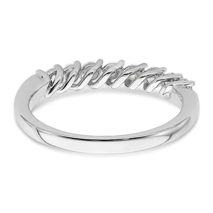 14k White Gold 1/2 carat Lab Grown Diamond VS/SI+ G+ Nine Stone Complete Fashion band
