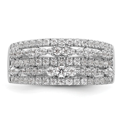 14K White Gold 7/8 carat Complete Diamond Band