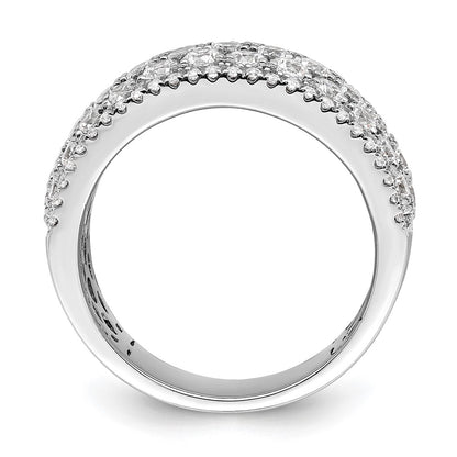 14k White Gold 2 carat Lab Grown Diamond VS/SI+ G+ Complete Fashion Band