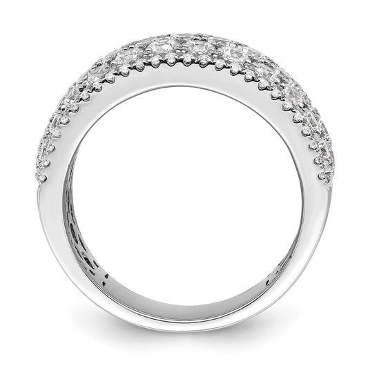 14k White Gold 2 carat Lab Grown Diamond VS/SI+ G+ Complete Fashion Band