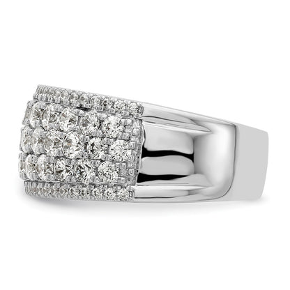 14k White Gold 2 carat Lab Grown Diamond VS/SI+ G+ Complete Fashion Band