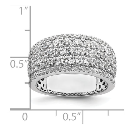 14k White Gold 2 carat Lab Grown Diamond VS/SI+ G+ Complete Fashion Band