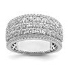 14k White Gold 2 carat Lab Grown Diamond VS/SI+ G+ Complete Fashion Band