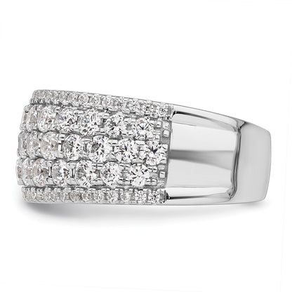 14K White Gold Pave 2 carat Complete Diamond Band