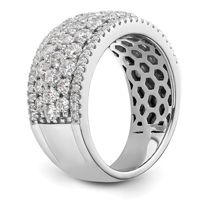 14K White Gold Pave 2 carat Complete Diamond Band