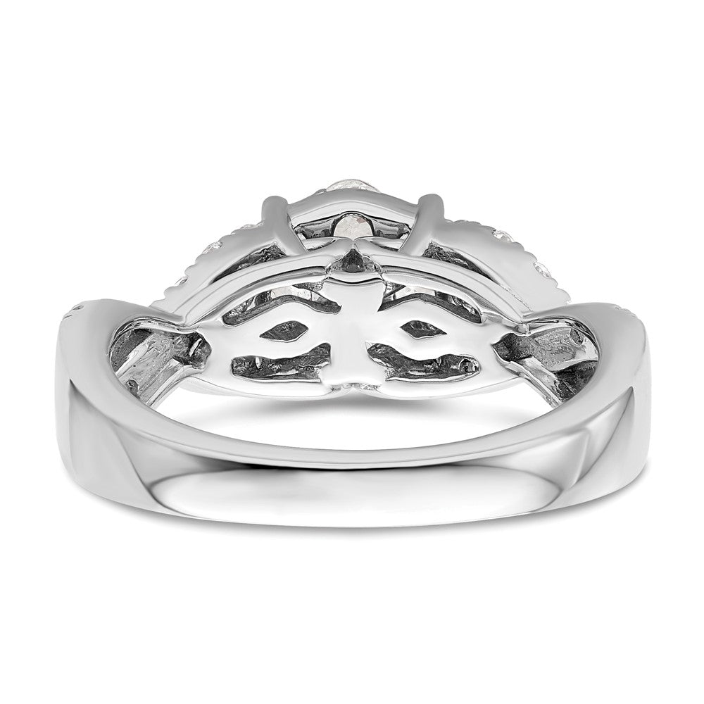 14K White Gold Lab Grown Diamond VS/SI+ G+ Cluster Ring