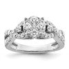 14K White Gold Lab Grown Diamond VS/SI+ G+ Cluster Ring