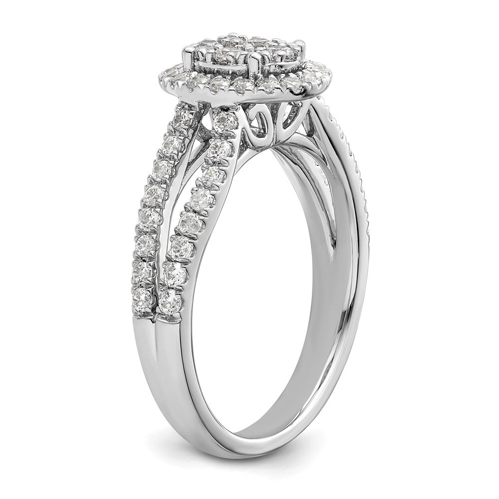 14K White Gold Lab Grown Diamond VS/SI+ G+ Cluster Ring
