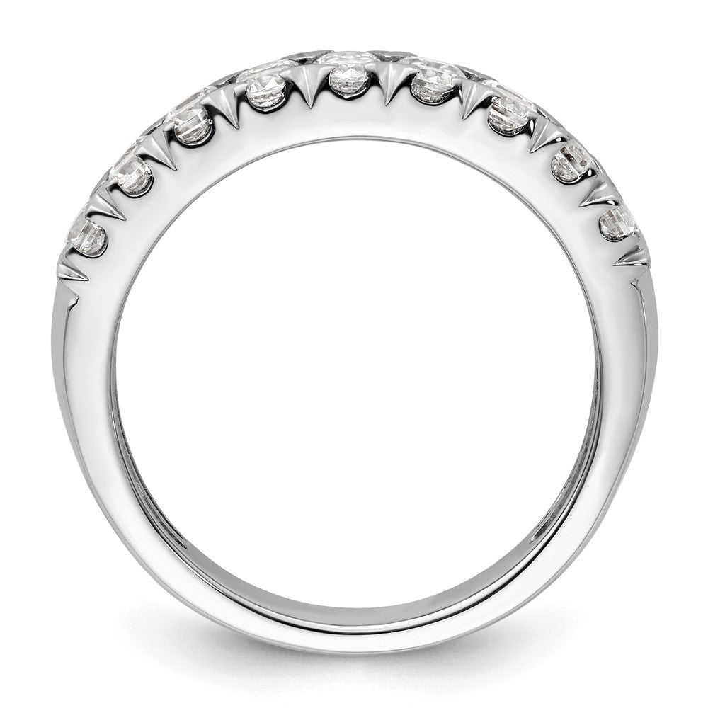 14k White Gold 1 1/2 carat Lab Grown Diamond VS/SI+ G+ Complete Double Row Fashion Band
