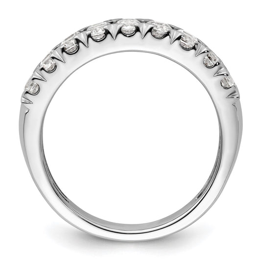 14k White Gold 1 1/2 carat Lab Grown Diamond VS/SI+ G+ Complete Double Row Fashion Band