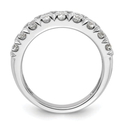 14k White Gold 2 carat Lab Grown Diamond VS/SI+ G+ Complete Double Row Fashion Band