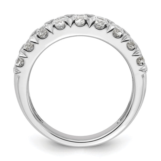 14k White Gold 2 carat Lab Grown Diamond VS/SI+ G+ Complete Double Row Fashion Band