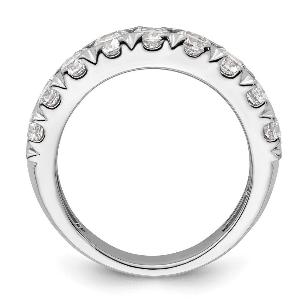 14k White Gold 2 7/8 carat Lab Grown Diamond VS/SI+ G+ Complete Double Row Fashion Band