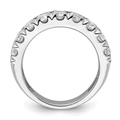 14k White Gold 2 7/8 carat Lab Grown Diamond VS/SI+ G+ Complete Double Row Fashion Band