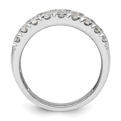 14k White Gold 2 carat Lab Grown Diamond VS/SI+ G+ Complete Triple Row Fashion Band