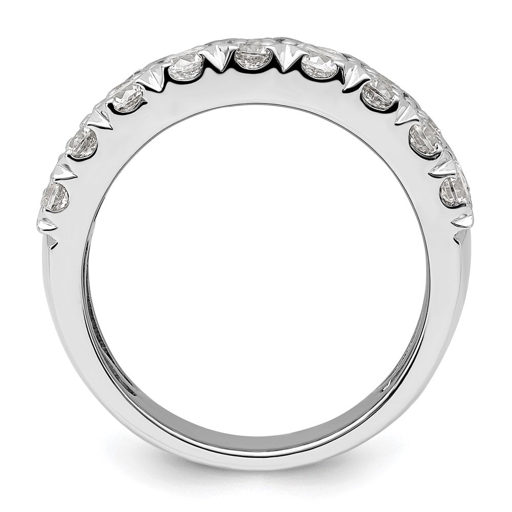 14k White Gold 3 carat Lab Grown Diamond VS/SI+ G+ Complete Triple Row Fashion Band