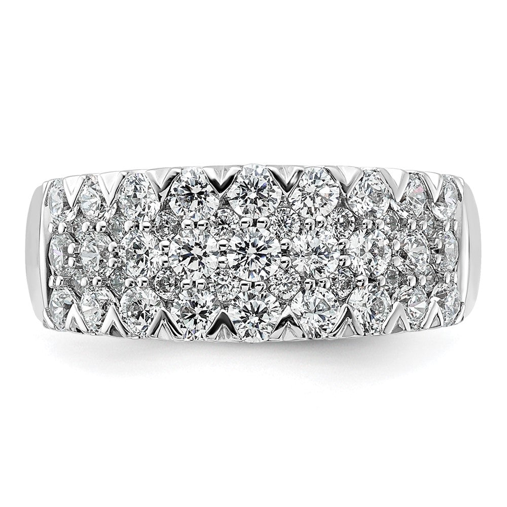14K White Gold Pave 1.5 carat Complete Diamond Ring