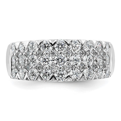 14K White Gold Pave 1.5 carat Complete Diamond Ring