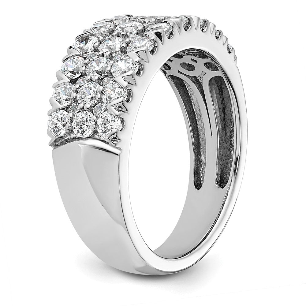 14K White Gold Pave 1.5 carat Complete Diamond Ring