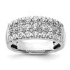 14K White Gold Pave 1.5 carat Complete Diamond Ring